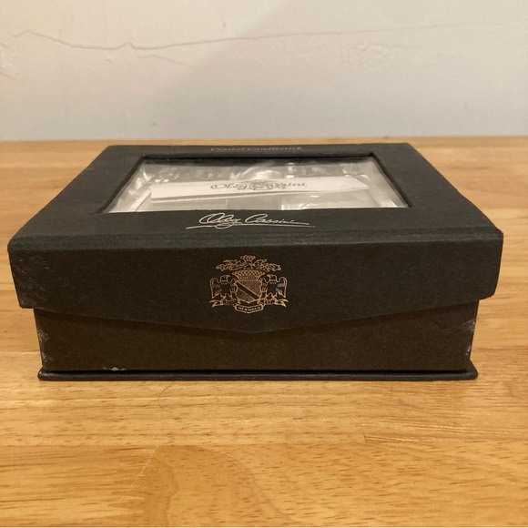 2 Crystal Candle Holders Oleg Cassini Kelly 4” Tall Clear Candlestick Set - Picture 14 of 16